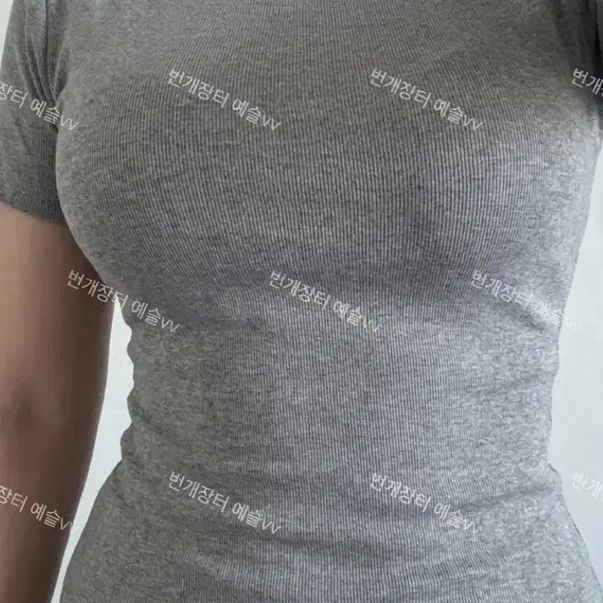 [BUNJANG] Grey Cotton T-Shirt / 실착샷ㅣ회색반팔티