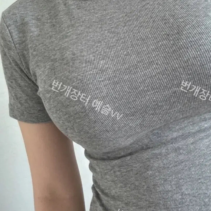 [BUNJANG] Grey Cotton T-Shirt / 실착샷ㅣ회색반팔티
