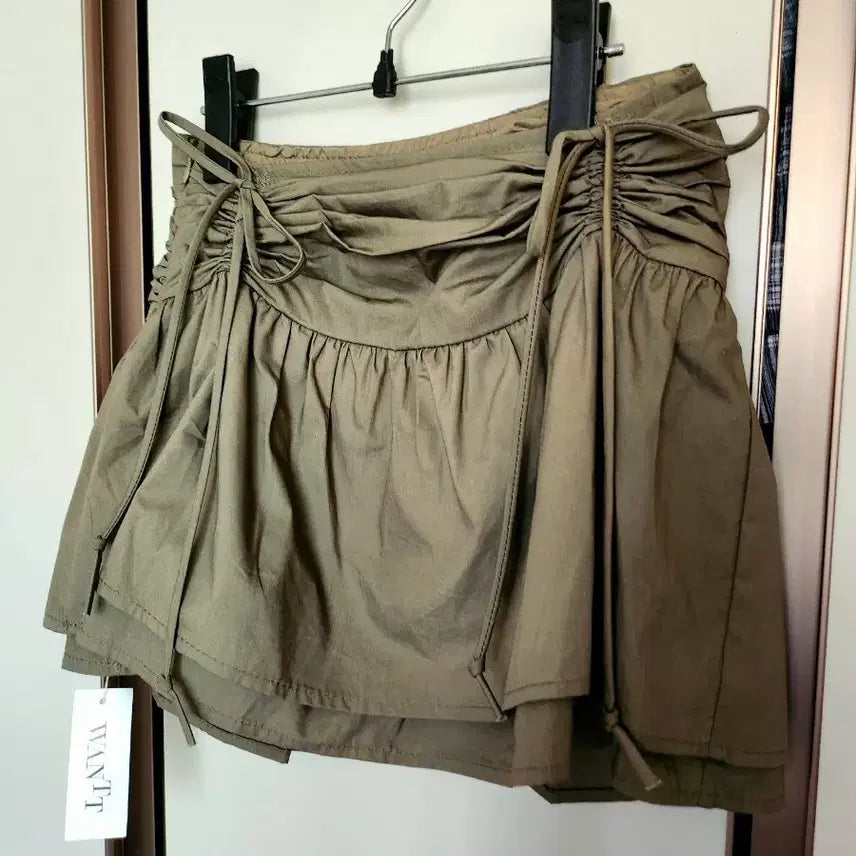 [BUNJANG] WANT Skirt Khaki S / 새상품 WANT 스커트 카키 S