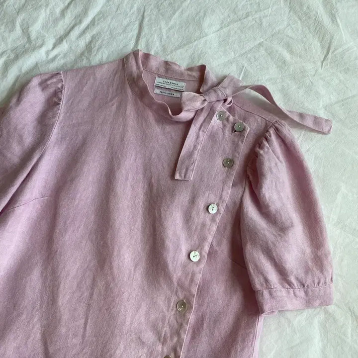 [BUNJANG] Zara Lavender Linen Blouse / zara 라벤더 리넨 블라우스