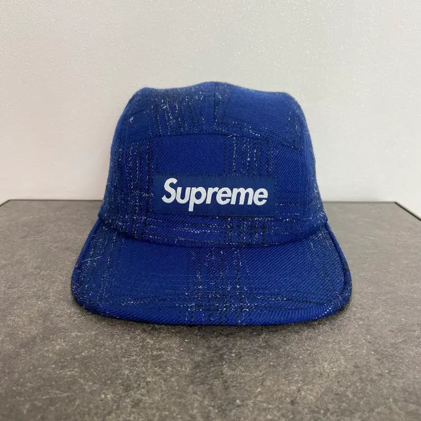 [BUNJANG] Supreme Box Logo Camp Cap Broken Royal Blue / (OS) 슈프림 박스로고 캠프캡 모자 브로큰 로얄 블루