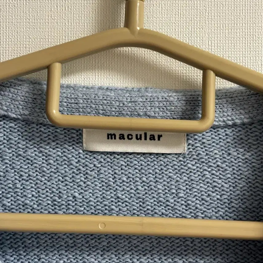 [BUNJANG] MECULER Blue Knit Crop Cardigan / 메큘러 블루 크롭 니트 가디건