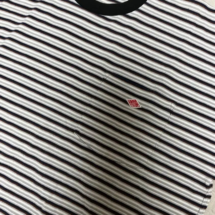 [BUNJANG] DanTon Stripe Pocket T-Shirt / 단톤 스트라이프 티셔츠