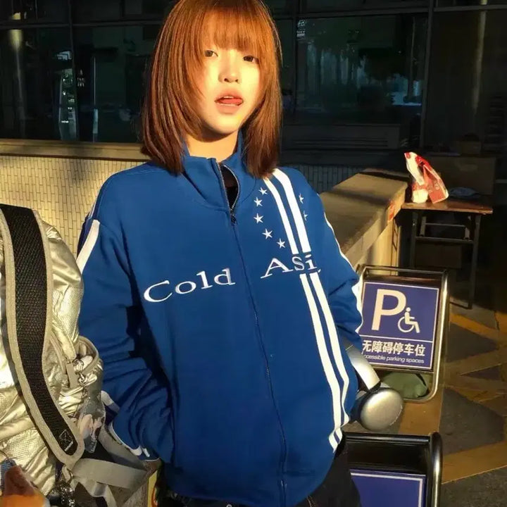 [BUNJANG] Cold Asia Track Zip-Up Jersey / 콜드아시아 트랙 집업 져지