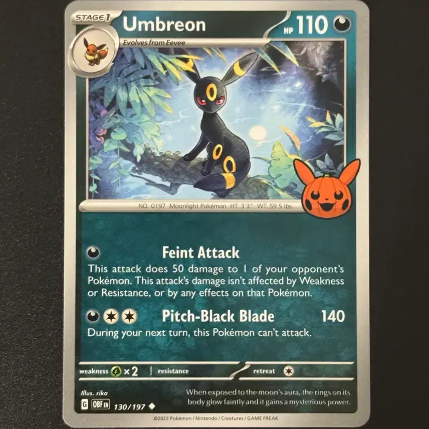 [BUNJANG] Pokemon Card 130/197 Umbreon 2024 Halloween Promo North American Edition / 포켓몬카드 130/197 블래키 2024 할로윈 프로모 카드 북미판