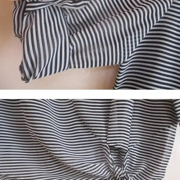[BUNJANG] Black Chiffon Blouse (Roll-Up Sleeves) / 블랙 쉬폰 블라우스 (롤업 가능)