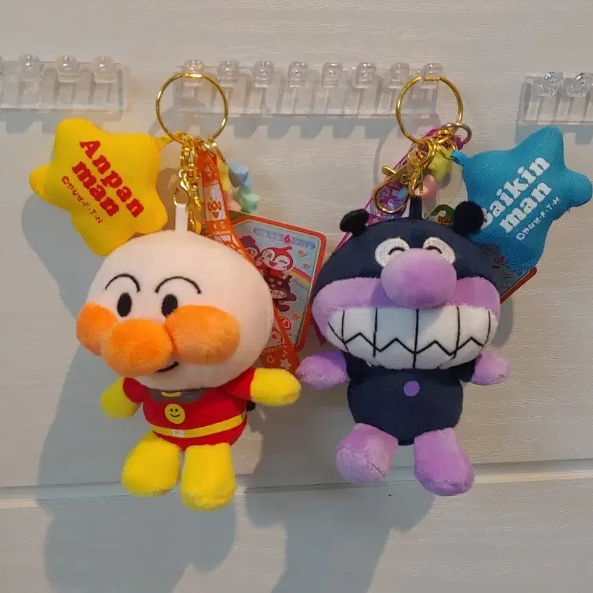 [BUNJANG] Baikinman Anpanman Keychain Bag Charm / 세균맨 호빵맨 키링 가방고리 새거입니다