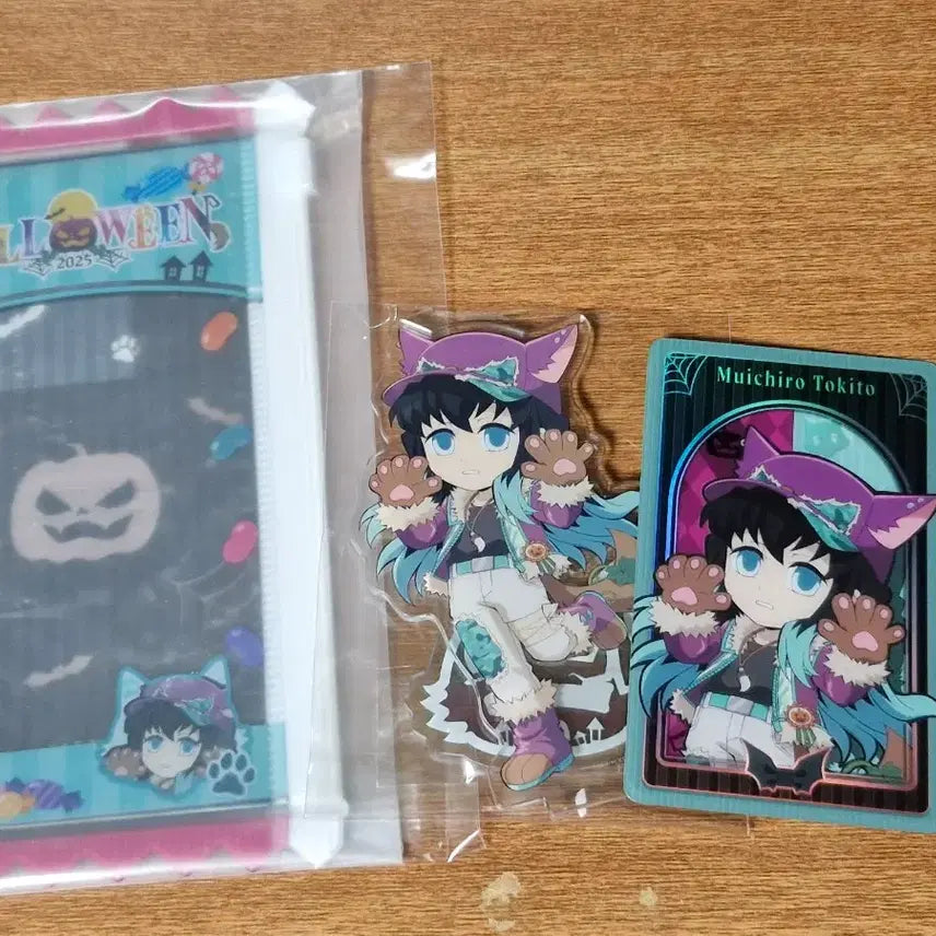 [BUNJANG] Demon Slayer Muichiro Tokito 2025 Halloween Acrylic Hologram Card Pouch Bundle / 귀멸의 칼날 토키토 무이치로 2025 할로윈 아크릴 홀로그램카드 파우치