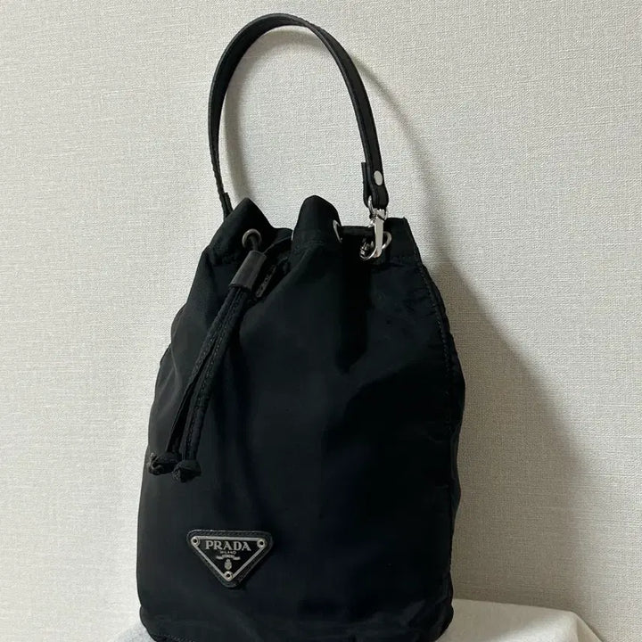 [BUNJANG] Prada Pocono Nylon Drawstring Tote Bag Black / 정품 프라다 포코노 나일론 복조리백 토트백 블랙