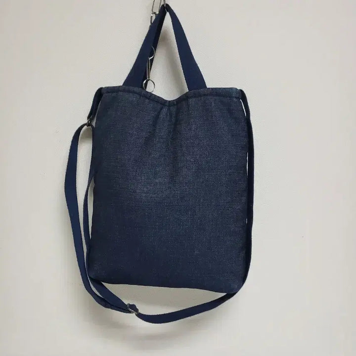 [BUNJANG] Denim Hydrangea Art Print Crossbody Bag / 데님 수국아트그림 크로스백 *24/31