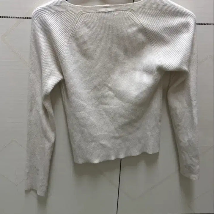 [BUNJANG] Ivory Square Neck Knit Top / 아이보리 스퀘어넥 니트