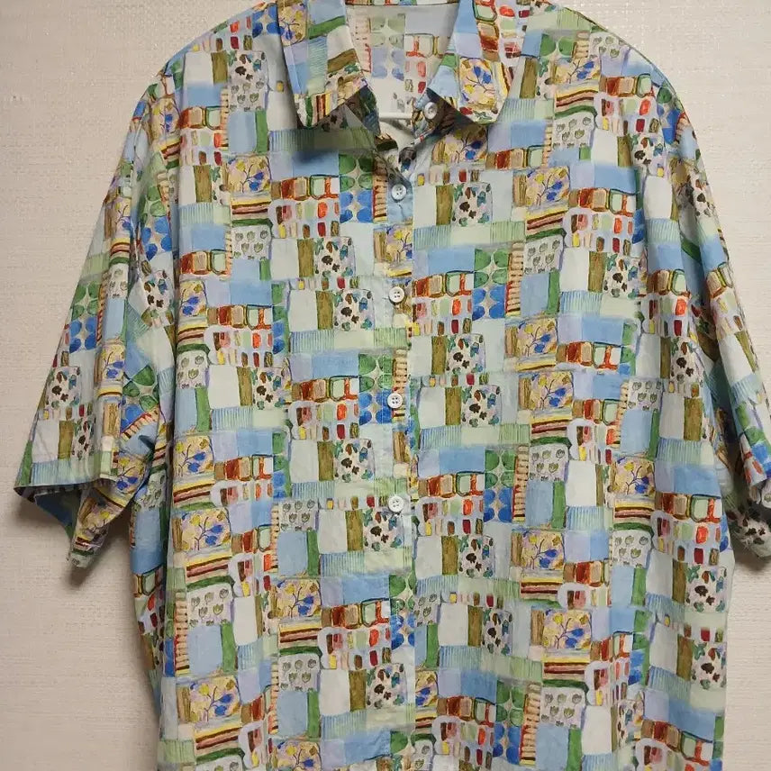 [BUNJANG] Pattern Short Sleeve Shirt / 패턴 반팔 셔츠