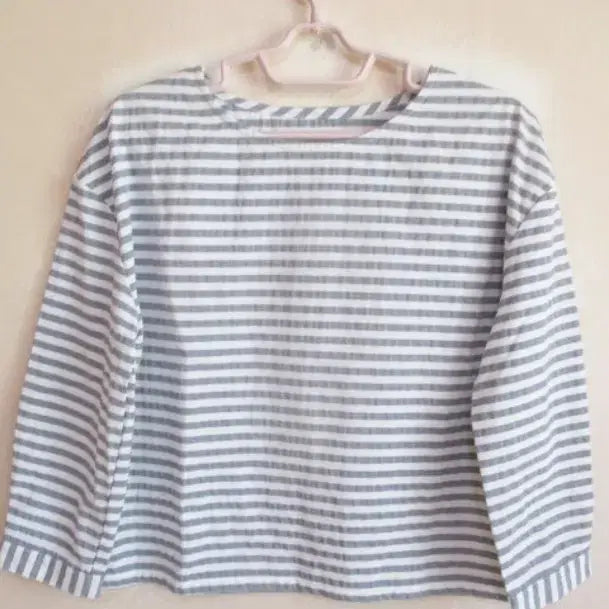 [BUNJANG] Vintage Blue Stripe Blouse / 블루 스트라이프 블라우스