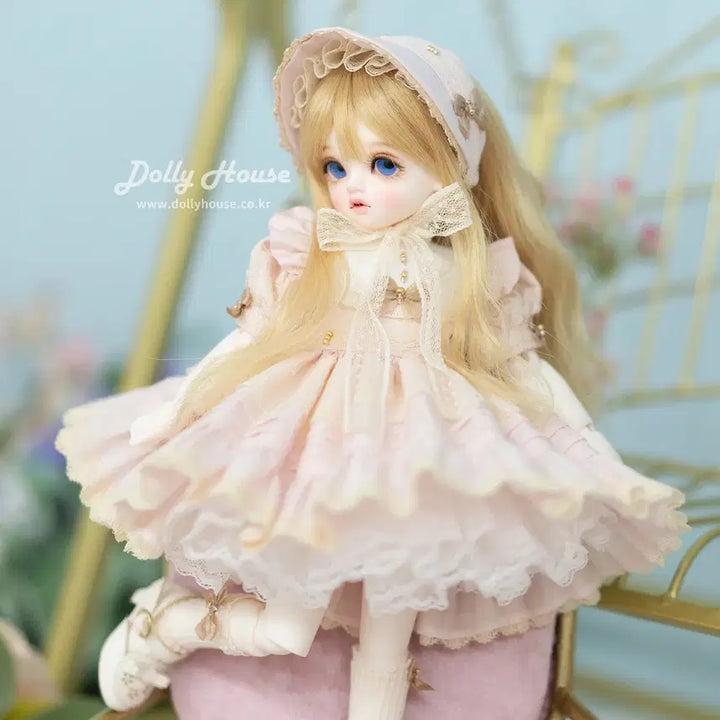 [BUNJANG] Dolly House Strawberry Latte USD Dress Set / USD 돌리하우스 딸기라떼