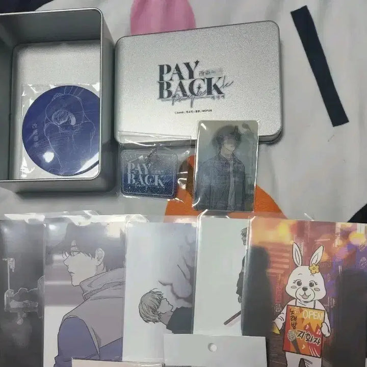[BUNJANG] Payback Mofun Collaboration Tin Case Keyring Set Bundle / 페이백 모펀 콜카 개과천선  틴케이스 세트 개봉