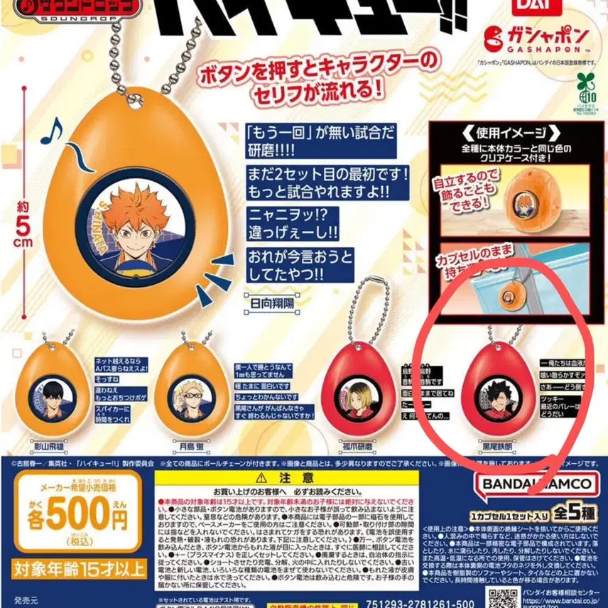 [BUNJANG] Haikyuu!! Tetsuro Kuroo Voice Keyring / 하이큐 쿠로오 보이스키링 사운드드롭 사운드롭