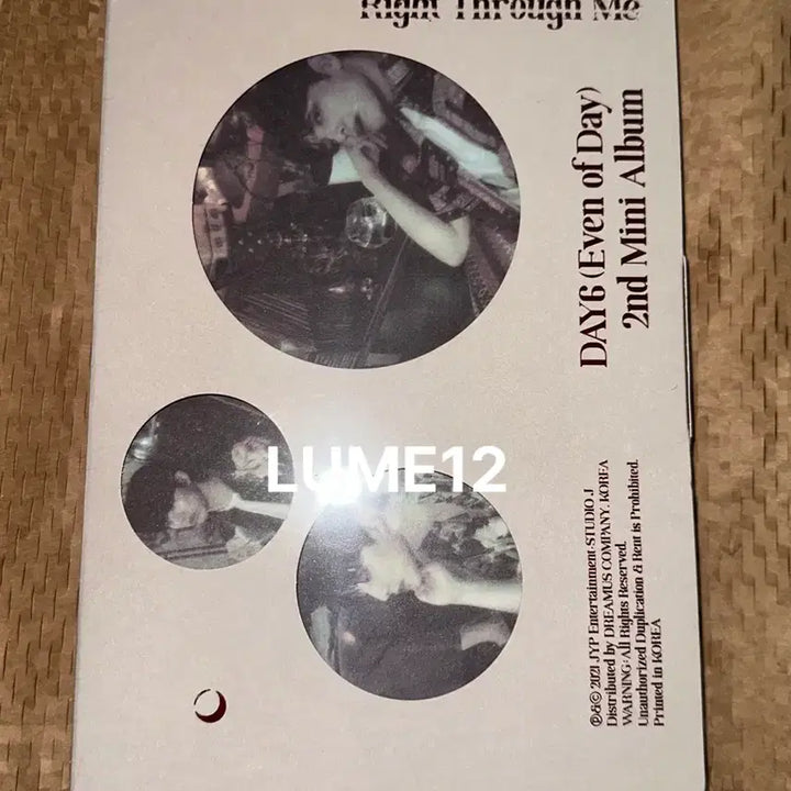[BUNJANG] DAY6 Even of Day Right Through Me Sealed Album / 데이식스 이븐오브데이 Right through me 라뚜미 미개봉 앨범