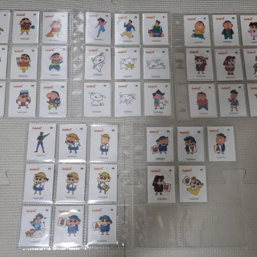 [BUNJANG] Crayon Shin-chan Series 3 75-Piece Sticker Set / 짱구 3탄 띠부씰 75종(두장X)팝니다
