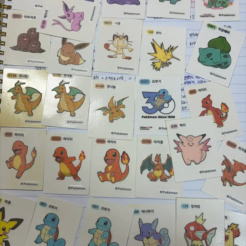 [BUNJANG] Pokemon Stickers Bundle Set (88+ Stickers) / 포켓몬 띠부실 일괄판매(네고가능,배포)