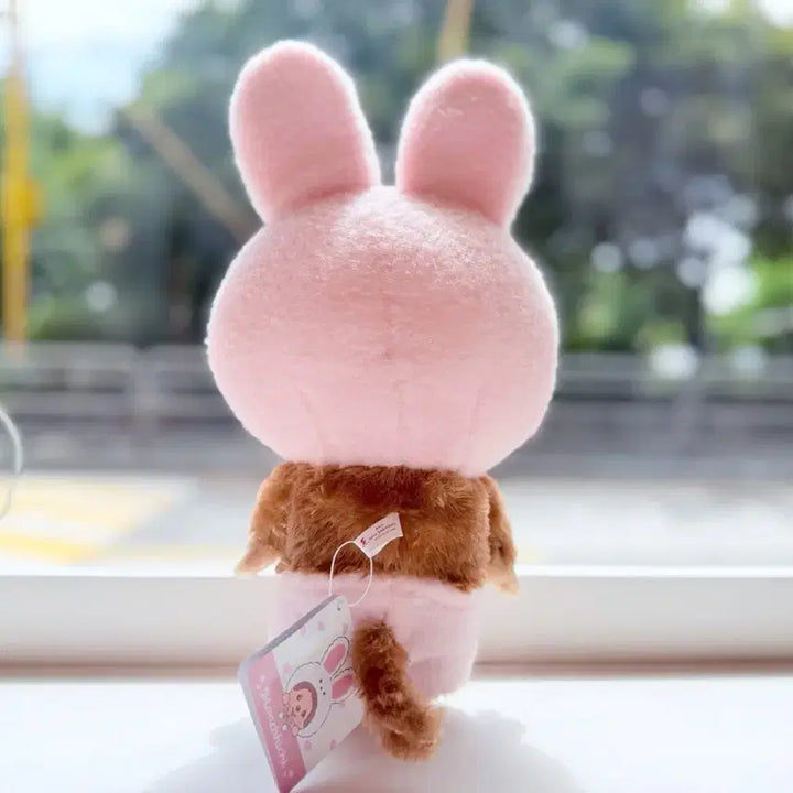 [BUNJANG] Monchhichi Pink Rabbit Outfit Doll 38cm / 일본 핑크 토끼옷을 입은 몬치치 인형 38cm