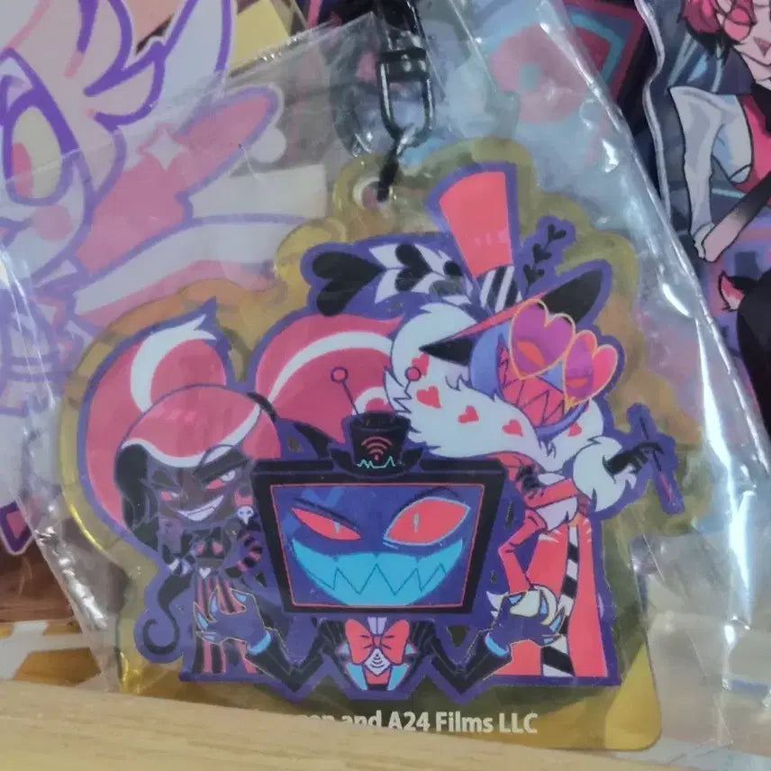 [BUNJANG] Hazbin Hotel Viz Gacha Acrylic Keyring / 해즈빈 호텔 븨즈 가챠 아크릴 키링