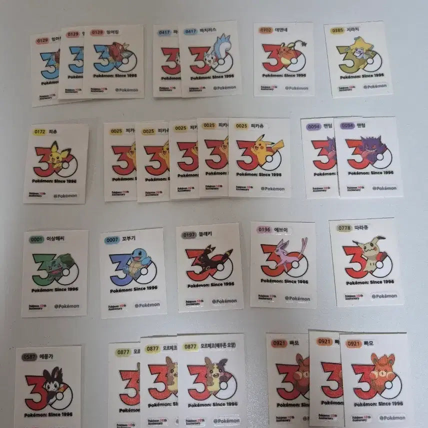[BUNJANG] Pokemon Stickers 120-Piece Bundle Set / 포켓몬 띠부씰 120장 일괄