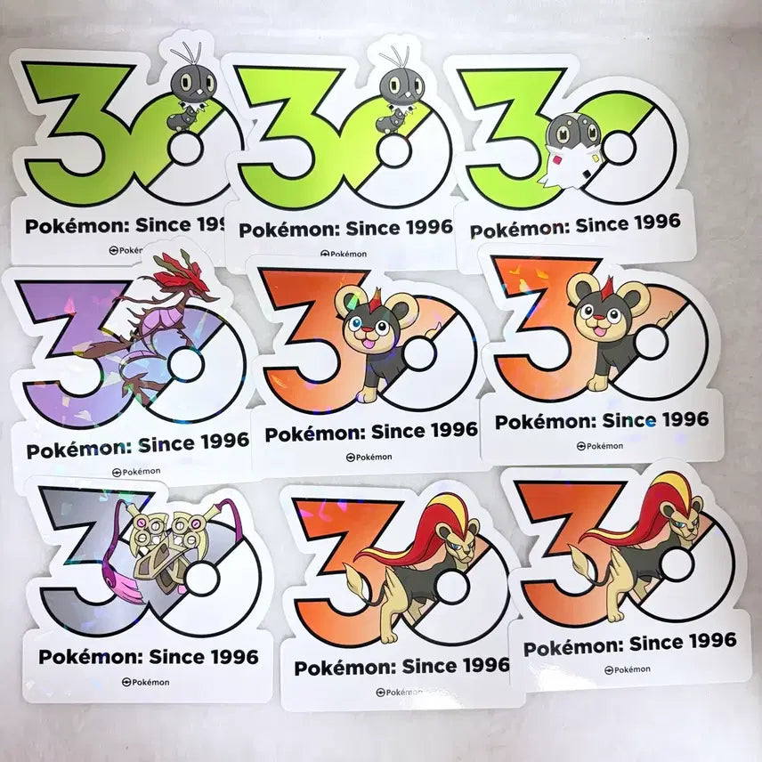 [BUNJANG] Pokemon 30th Anniversary Logo Sticker (6th Generation) / 원가양도] 포켓몬 30주년 로고스티커 6세대