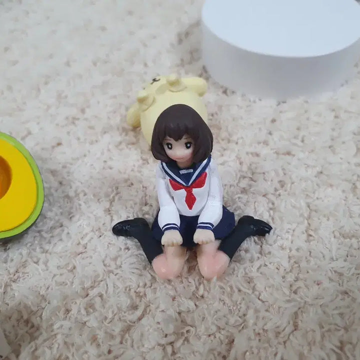 [BUNJANG] Gudetama &amp; Pompurin 2-Piece Schoolgirl Gachapon Set / 구테타마 폼폼푸린 캡슐토이 여고생 2종 일괄 가챠
