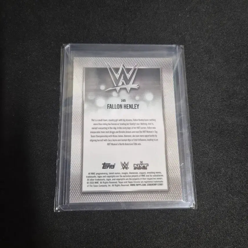[BUNJANG] WWE Fallon Henley Purple Mini Diamond Refractor 75 Limited Edition 2026 Topps Chrome Card / [WWE] 팰런 헨리 퍼플 미니 다이아몬드 리프렉터 75한정