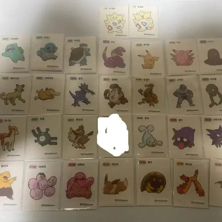 [BUNJANG] Pokemon Gen 1 29 Stickers Bundle Set / 포켓몬 띠부씰 1세대 29장 일괄판매