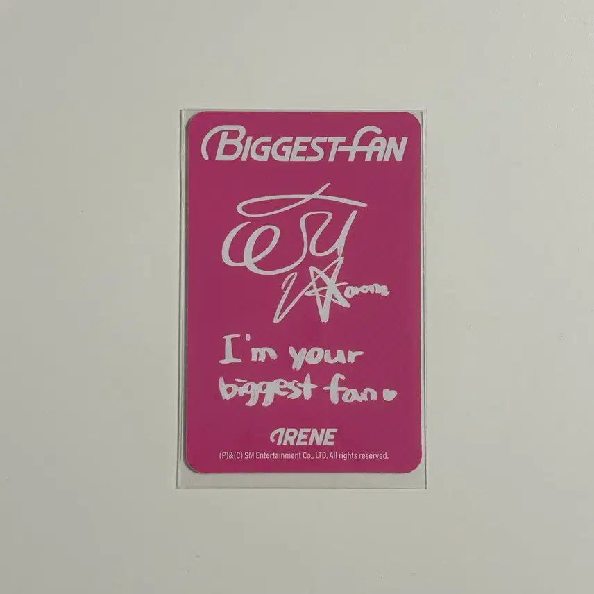 [BUNJANG] Irene Biggest Fan Photocard / 아이린 Biggest fan 포토북 포카