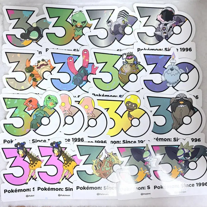 [BUNJANG] Pokemon 30th Anniversary Logo Sticker (9th Gen) / 원가양도] 포켓몬 30주년 로고스티커 9세대