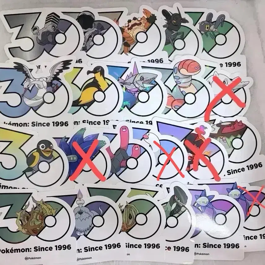 [BUNJANG] Pokemon 30th Anniversary Logo Sticker (9th Gen) / 원가양도] 포켓몬 30주년 로고스티커 9세대