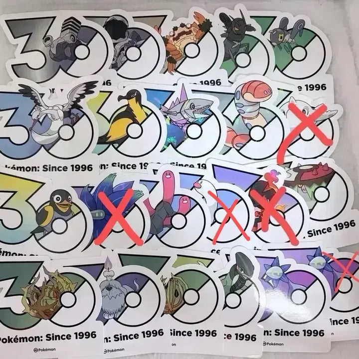 [BUNJANG] Pokemon 30th Anniversary Logo Sticker (9th Gen) / 원가양도] 포켓몬 30주년 로고스티커 9세대