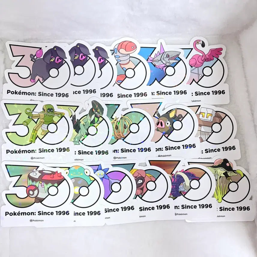 [BUNJANG] Pokemon 30th Anniversary Logo Sticker (9th Gen) / 원가양도] 포켓몬 30주년 로고스티커 9세대