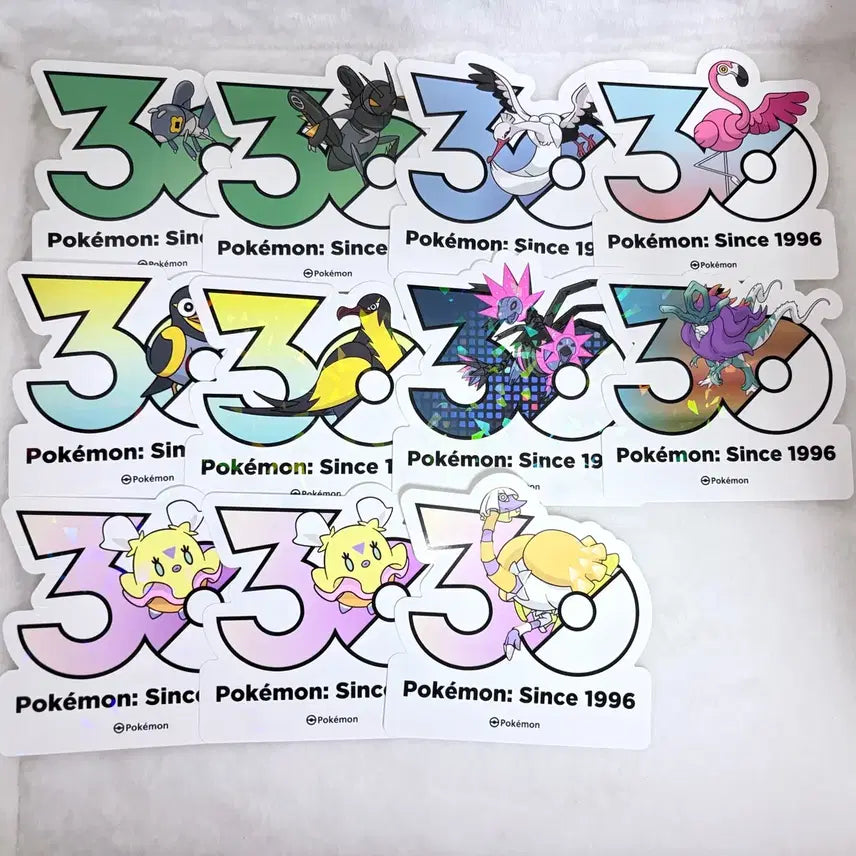 [BUNJANG] Pokemon 30th Anniversary Logo Sticker (9th Gen) / 원가양도] 포켓몬 30주년 로고스티커 9세대