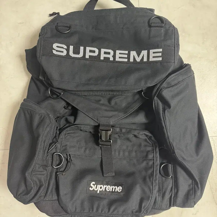 [BUNJANG] Supreme 23SS Field Backpack Black / 슈프림 필드 백팩 블랙 23SS