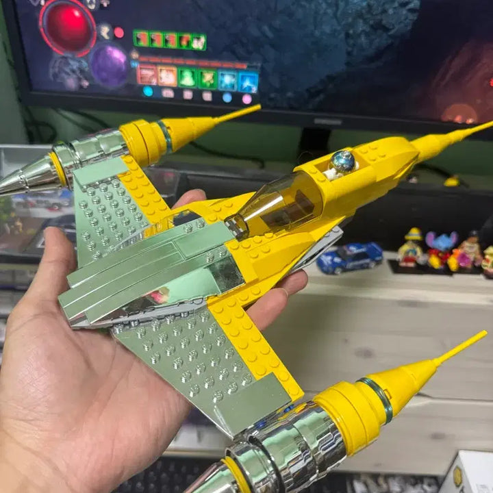 [BUNJANG] LEGO Star Wars Naboo Fighter Chrome Custom / 레고 스타워즈 나부파이터 크롬도색작