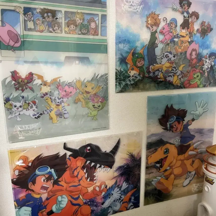 [BUNJANG] Digimon Exhibition PET Poster Set (4 Types) / 디지몬 전시회 pet 포스터 4종 일괄