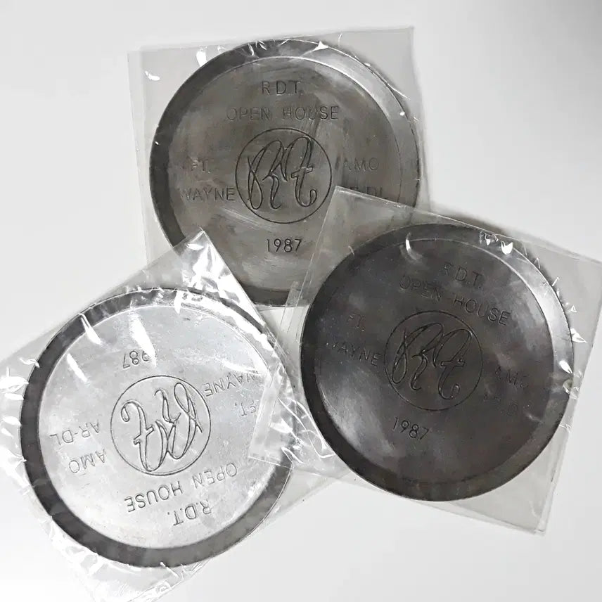 [BUNJANG] Japanese Retro Aluminum Round Tray / [3개일괄] 일본 레트로 알루미늄 둥근 트레이 잡화 소품