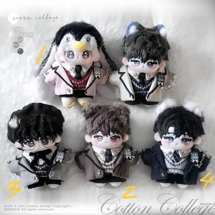 [BUNJANG] Woobble 5cm Cotton College Doll Clothes Black / 우블 5cm 코튼컬리지 블랙 양도 5깅 인형옷 솜 인형