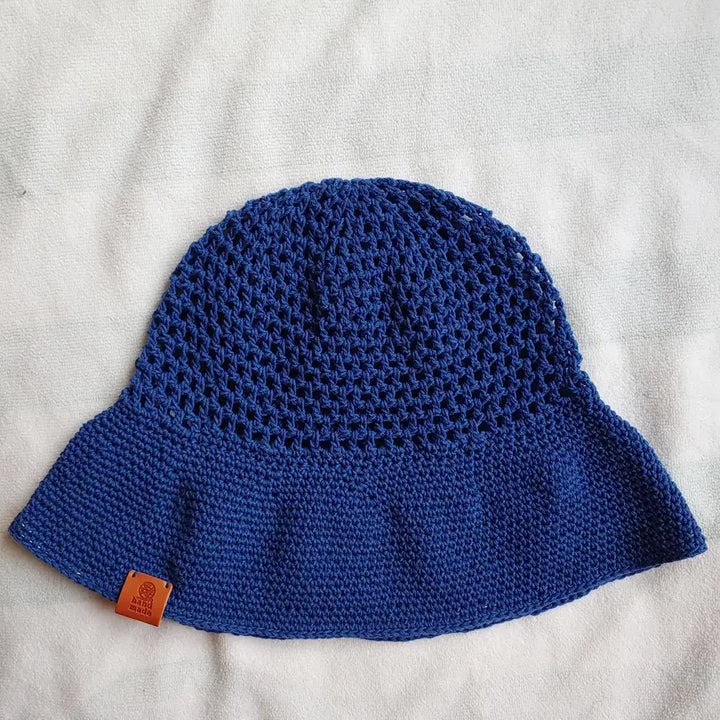 [BUNJANG] Handmade Wire-Brimmed Net Bucket Hat (Navy) / 핸드메이드 와이어챙 그물 버킷햇 (네이비)