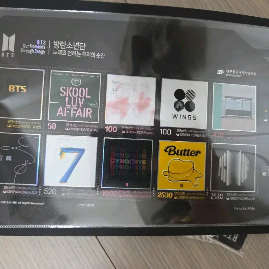 [BUNJANG] BTS 10th Anniversary Stamp Set / 방탄소년단 10주년 우표 편지봉투 엽서 새상품