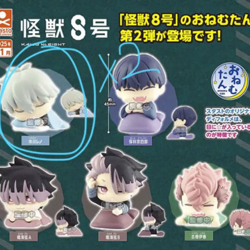 [BUNJANG] Kaiju No. 8 Gacha Bundle (2 Reno Onemutan, Kikoru Rubber Strap) / 일괄ㅣ괴수8호 미개봉 가챠 3개[레노 오네무탄 x2,키코루 러버스트랩]