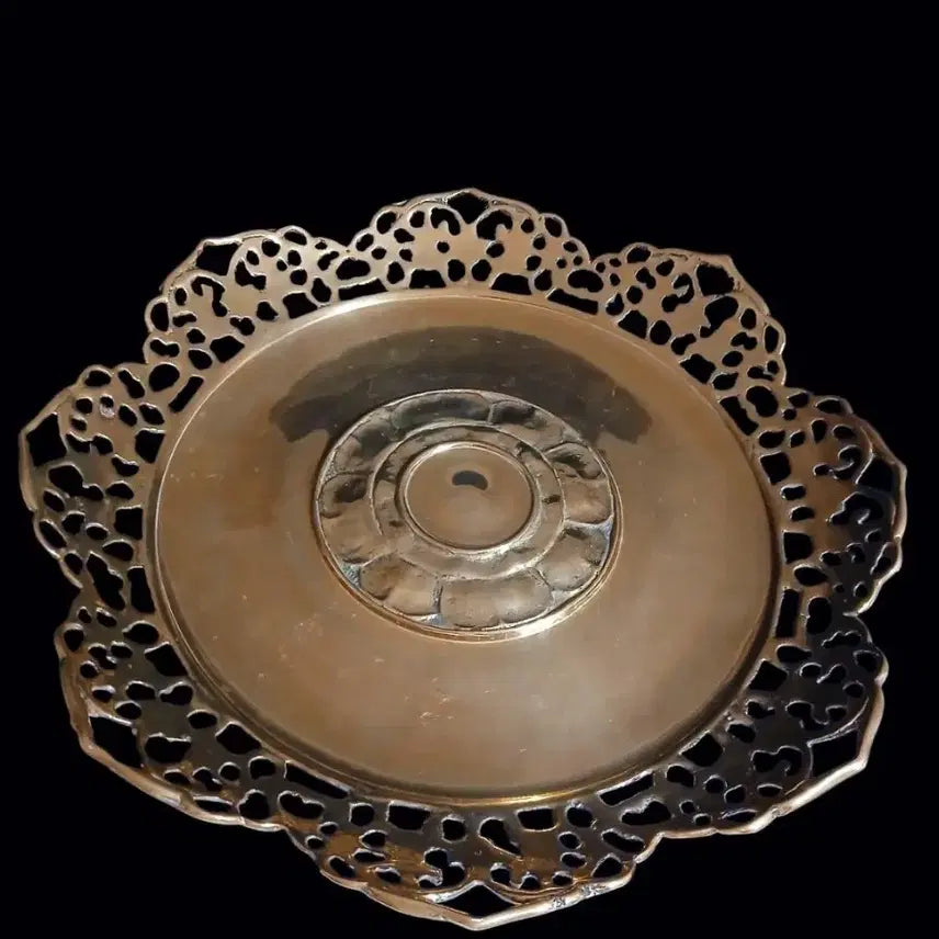 [BUNJANG] Vintage Brass Pedestal Cake Stand Plate / 빈티지 황동(Brass) 페데스탈 접시