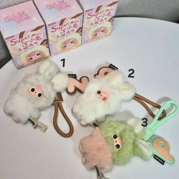 [BUNJANG] Babies 3 Alphabet Rabbit Plush Keychain / 베이비쓰리 알파벳