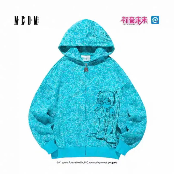 [BUNJANG] MEDM Hatsune Miku Zip-Up Hoodie XL / medm 하츠네미쿠 후드집업 xl사이즈
