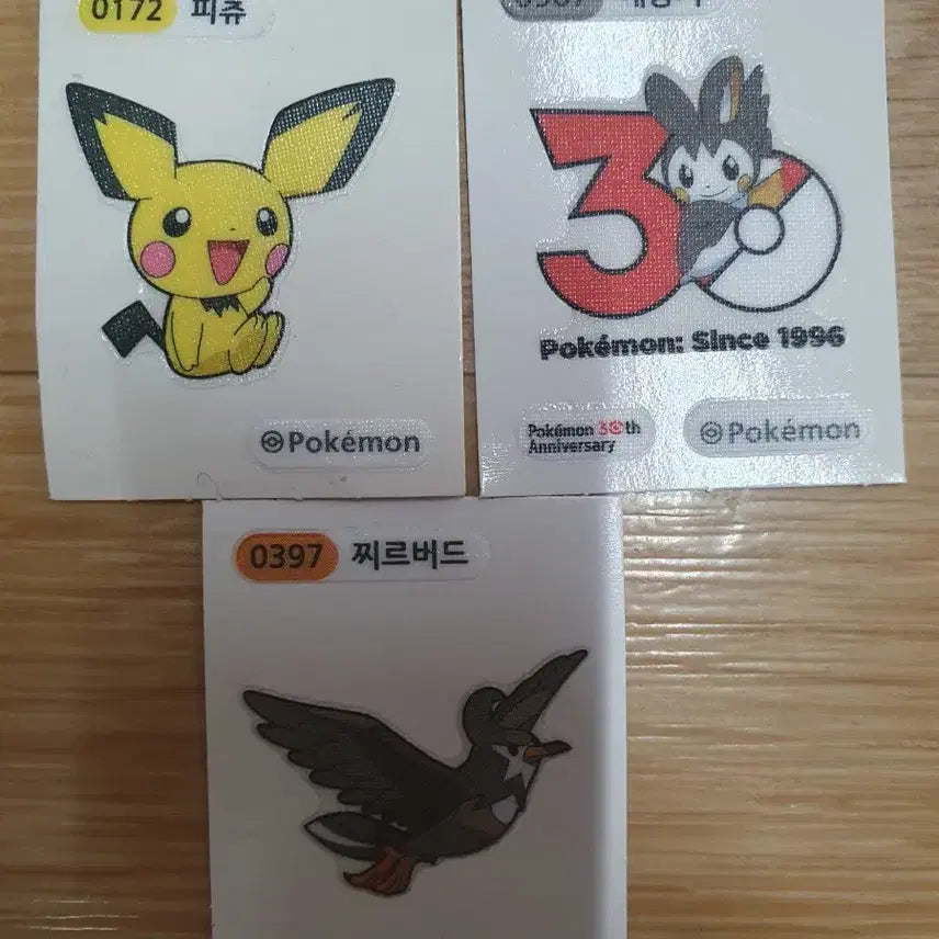 [BUNJANG] Pokemon 30th Anniversary Sticker Collection / 포켓몬 띠부씰 30주년