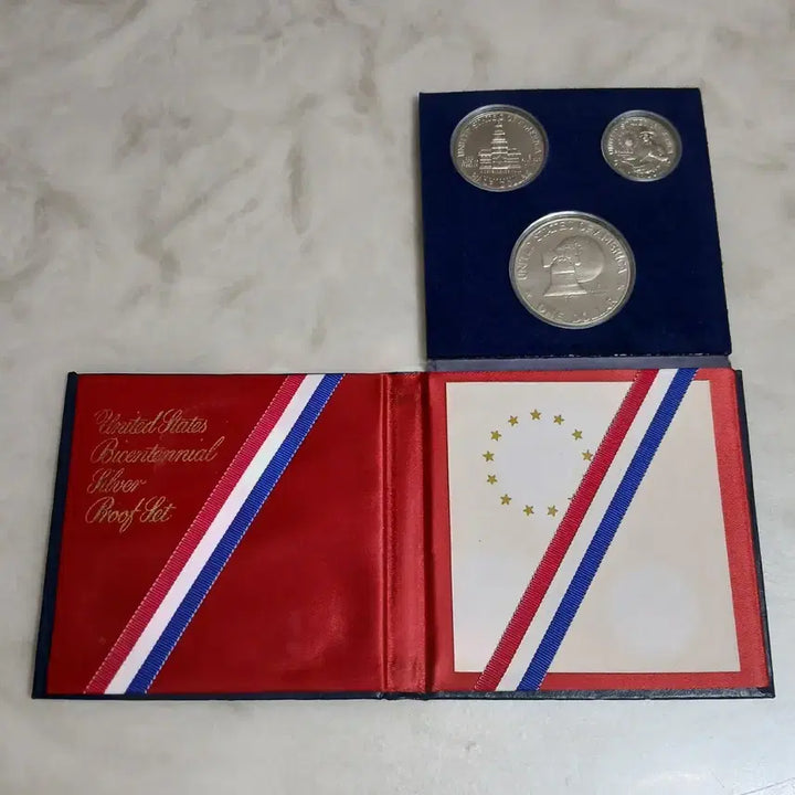 [BUNJANG] USA 1976 Independence Bicentennial Proof Silver Coin 3-Piece Set / (은화)미국1976 독립200주년 기념주화 "실버 프루프 세트"