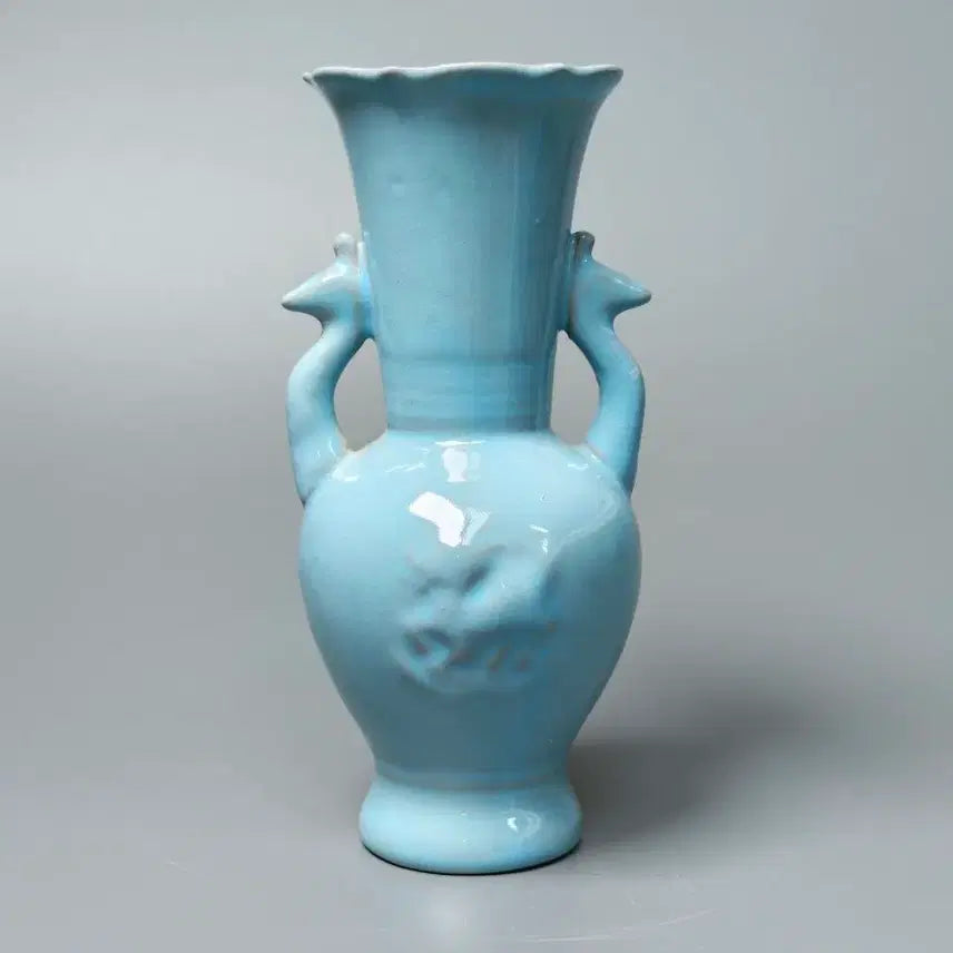 [BUNJANG] Goryeo Dynasty Celadon Vase with Phoenix Motif / 송대 여요 청자 봉황이 부착된 화병 중국도자기 골동품 고미술품 수집품